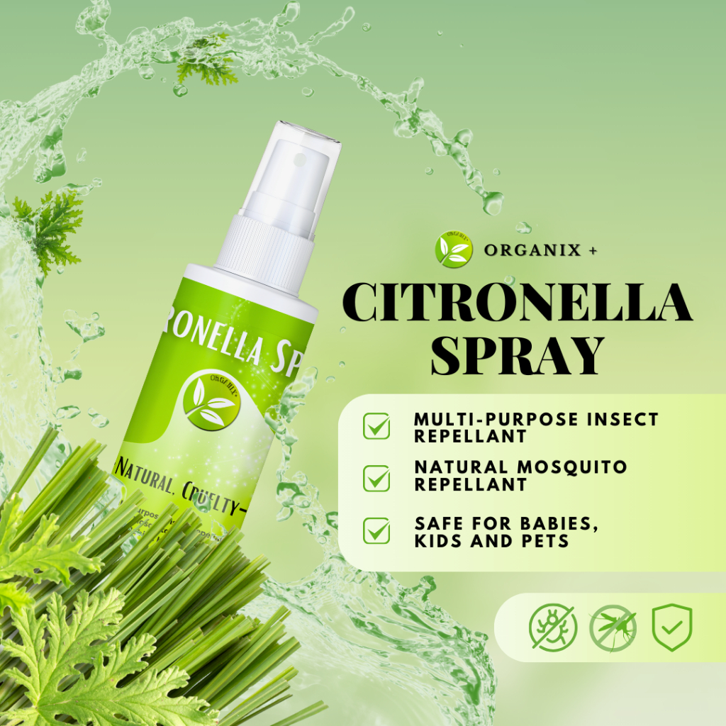 ORGANIX PLUS Citronella Spray Natural Mosquito Repellant Off for Baby