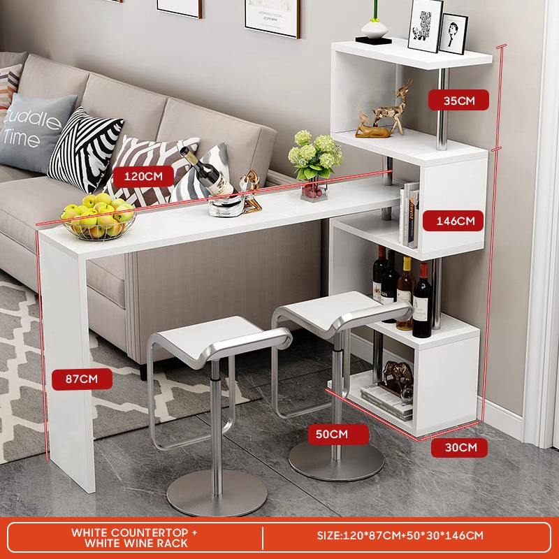 COD Bar Table Modern Dining Table Rotating Bar Counter TableCoffee ...