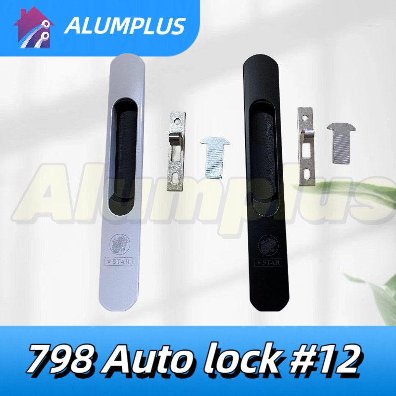 Series 798 auto lock flush lock #12 White/black | Shopee Philippines