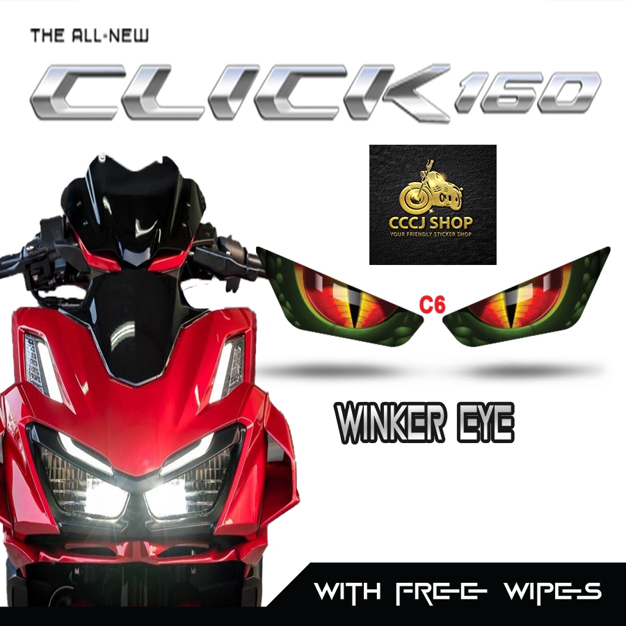 HONDA CLICK 160 WINKER EYE STICKER/TRANSPARENT/TRANSLUCENT VINYL ...