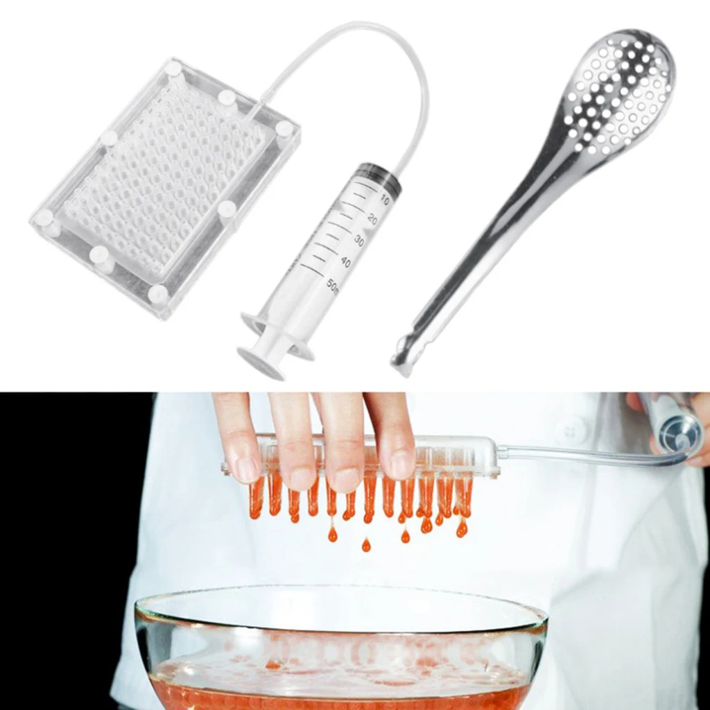 Caviar Maker Box 100 Hole Spherical Caviar Dispenser Strainer Tools ...