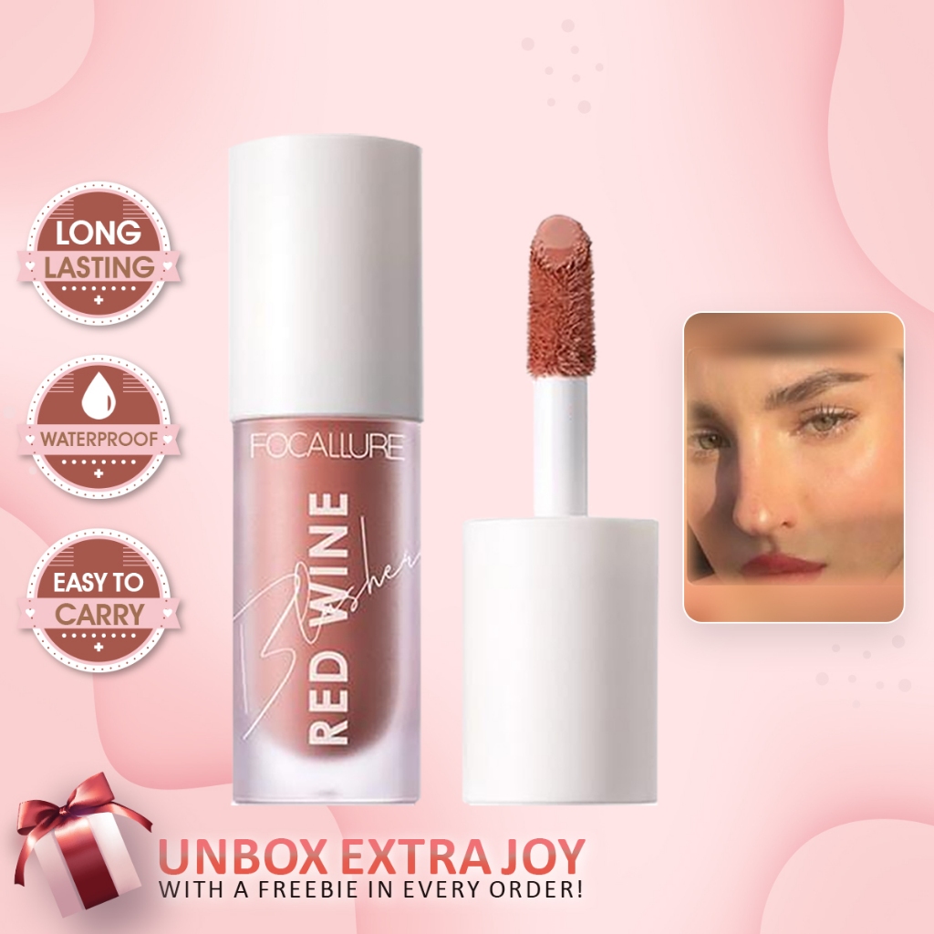 FOCALLURE Liquid Blush Hangover Red Wine Natural Matte Cream Cheek Tint