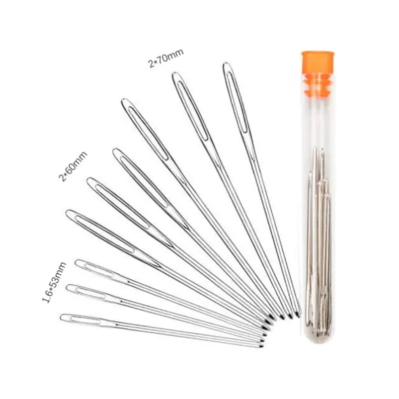 12 PCS Blind Sewing Needles Elderly Big Hole Stainless Steel Needle for ...