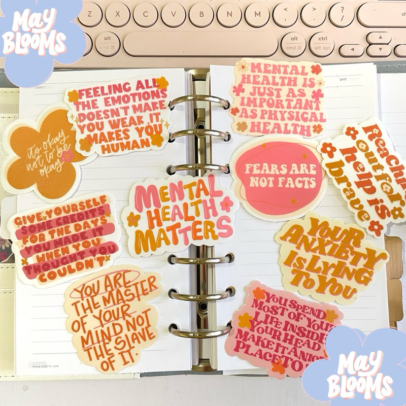 Mental Health StickerS 10pcs | Laptop, Tumbler & Journal Stickers ...