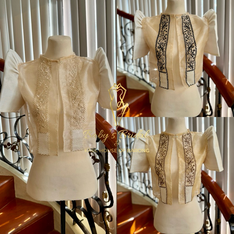 Modern Filipiniana Bolero (Computerized Embroidery) | Shopee Philippines