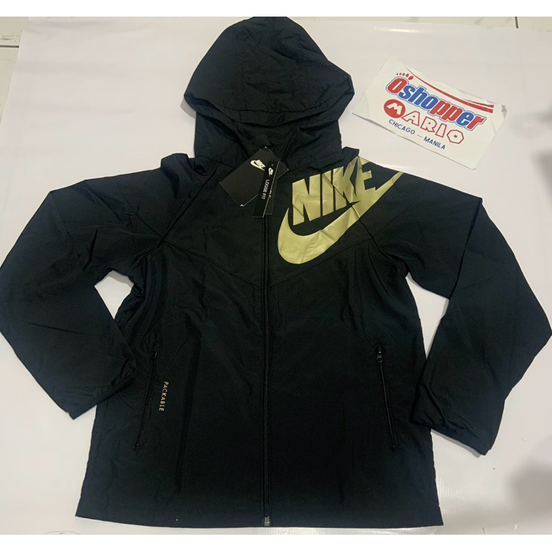 Nike windrunner best sale black and gold