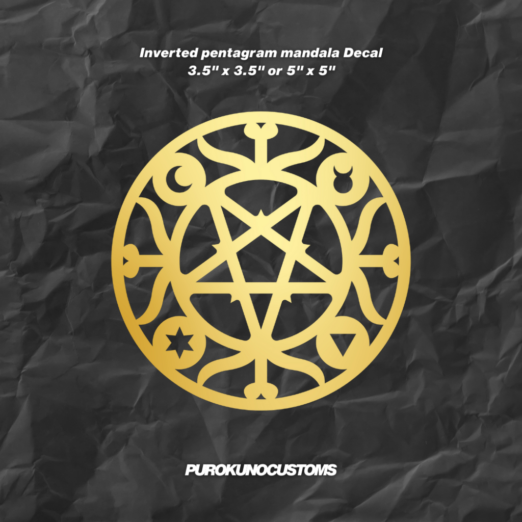 INVERTED PENTAGRAM MANDALA Car & Motorcycle vinyl sticker decals ...