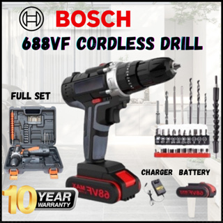 READY STOCK ] CORDLESS 3IN1 IMPACT WRENCH/458VF DRILL/688VF SREWDRIVER  ELECTRIC DRILL BRUSLESS