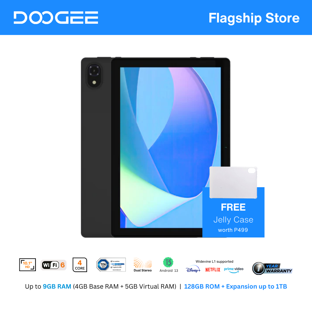 Moex Custodia Per Tablet Doogee U10 – Con Tasca Accessori, Fibra Poliestere Impermeabile, Grigio Scuro