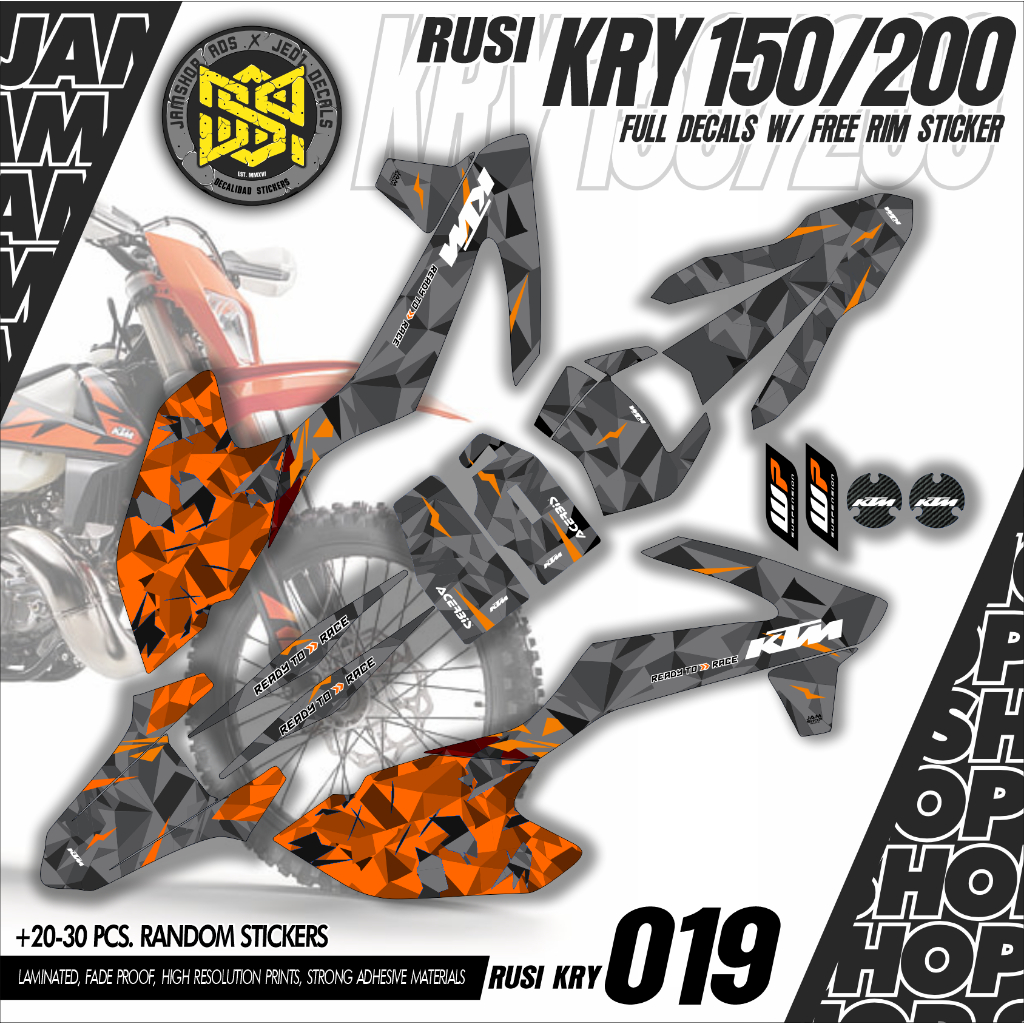 RUSI KRY 150/200 Full Decals 2023 Limited Edition Designs - Batch 3 ...