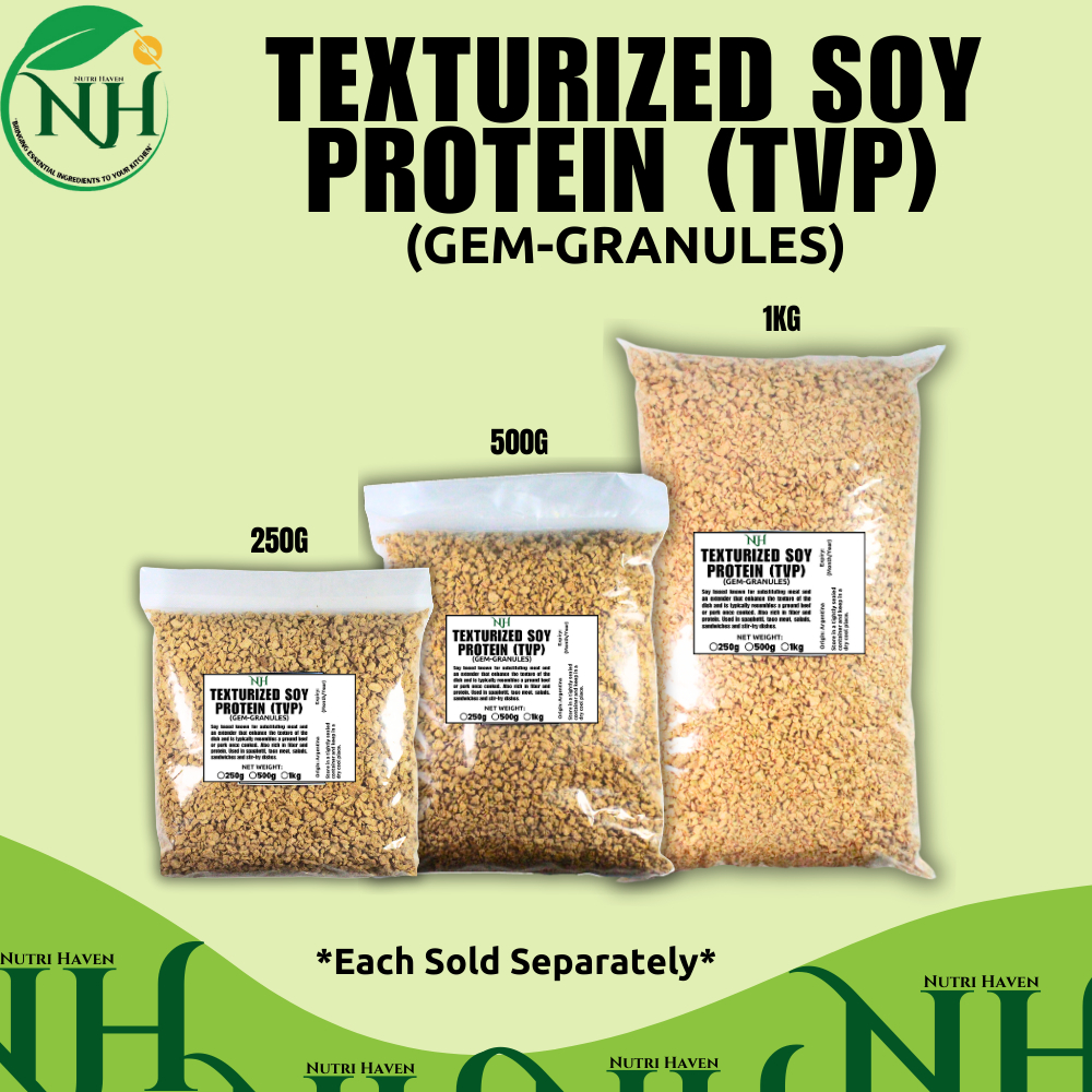 NutriHaven TVP Granules (Texturized Vegetable ProteinGEM) 250g, 500g