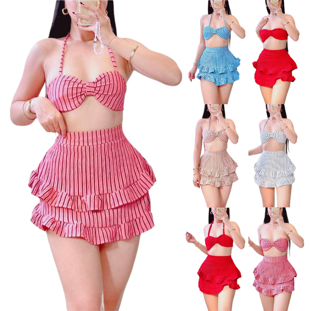 水着・ラッシュガード Ameri TRIO SUSPENDER SKIRT SWIM WEAR Ameri（アメリ）の「TRIO SUSPENDER SKIRT SWIM WEAR（水着