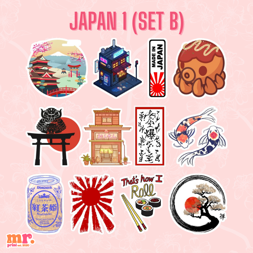 JAPAN CUTE STICKERS TRAVEL JAPANESE WATERPROOF STICKERS | Shopee ...
