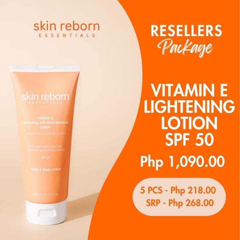 Skin Reborn Vitamin E lotion( Rs) Shopee Philippines