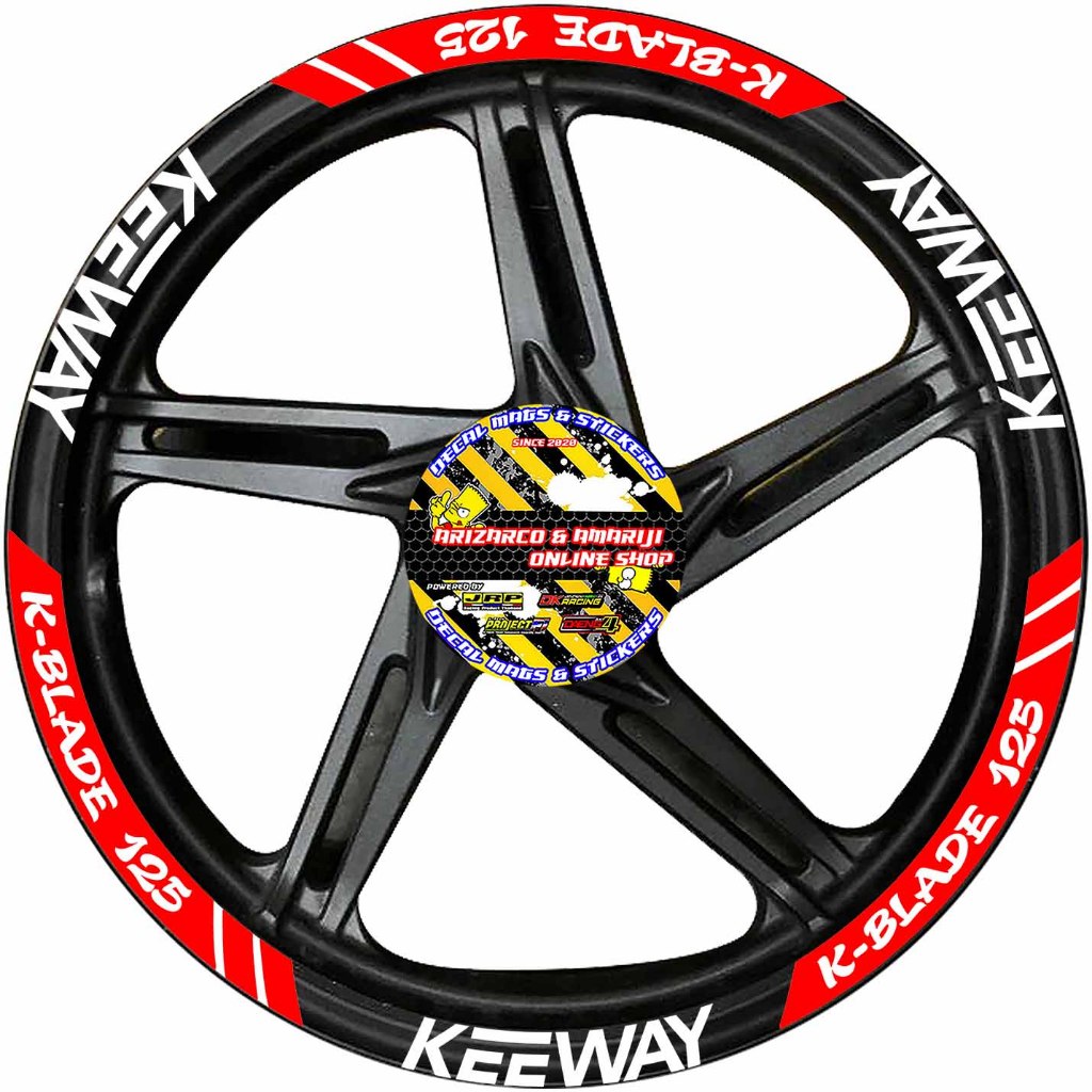 K-BLADE 125 MAGS STICKER DECALS (SET FOR 2 WHEELS, FRONT AND REAR ...