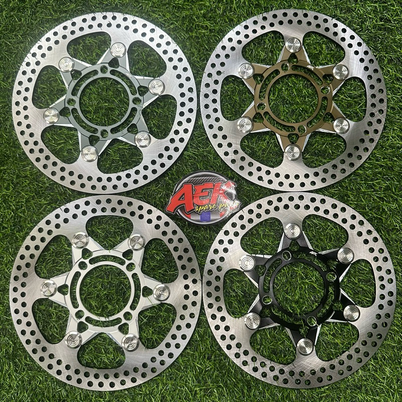 AEK CNC FLOATING DISC 220MM MIO SPORTY / CLICK / BEAT / WAVE / MIO I ...
