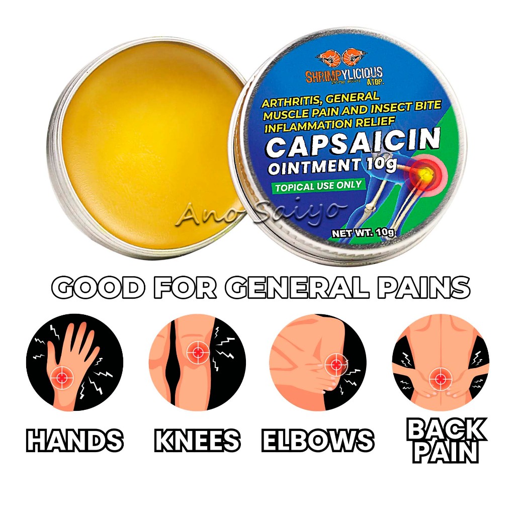 AnoSaiyo Capsaicin Ointment for Arthritis, Topical Pain Relief for