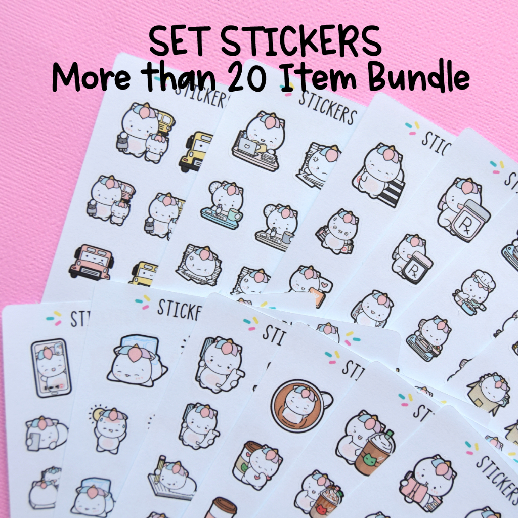 Customized sticker bundle for planners and journals by stickers and