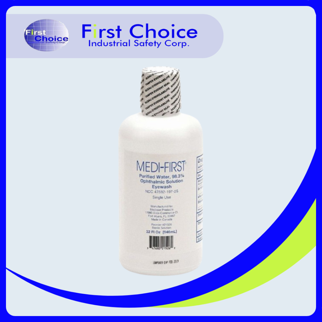 MediFirst Eyewash Purified Water Solution and Eye Rinse First Aid Kit