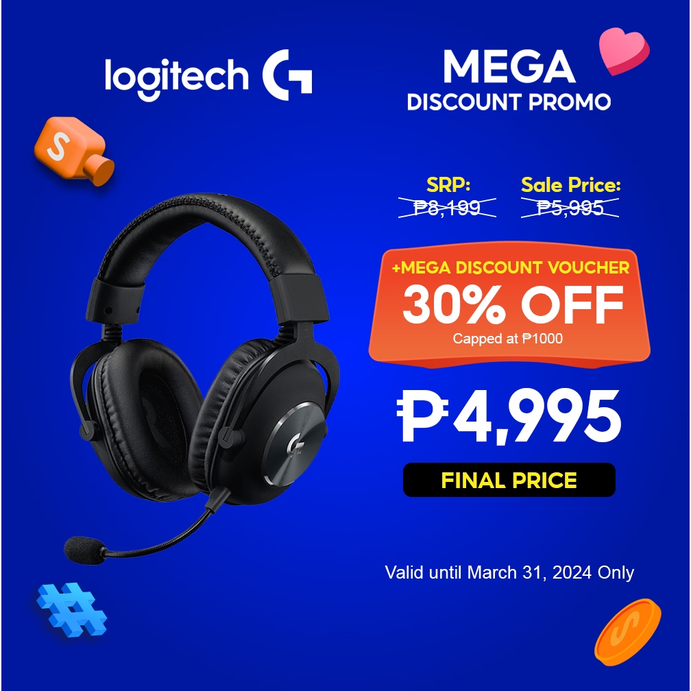 Logitech G PRO X Gaming Headset (2nd Generation) with Blue Voice, DTS