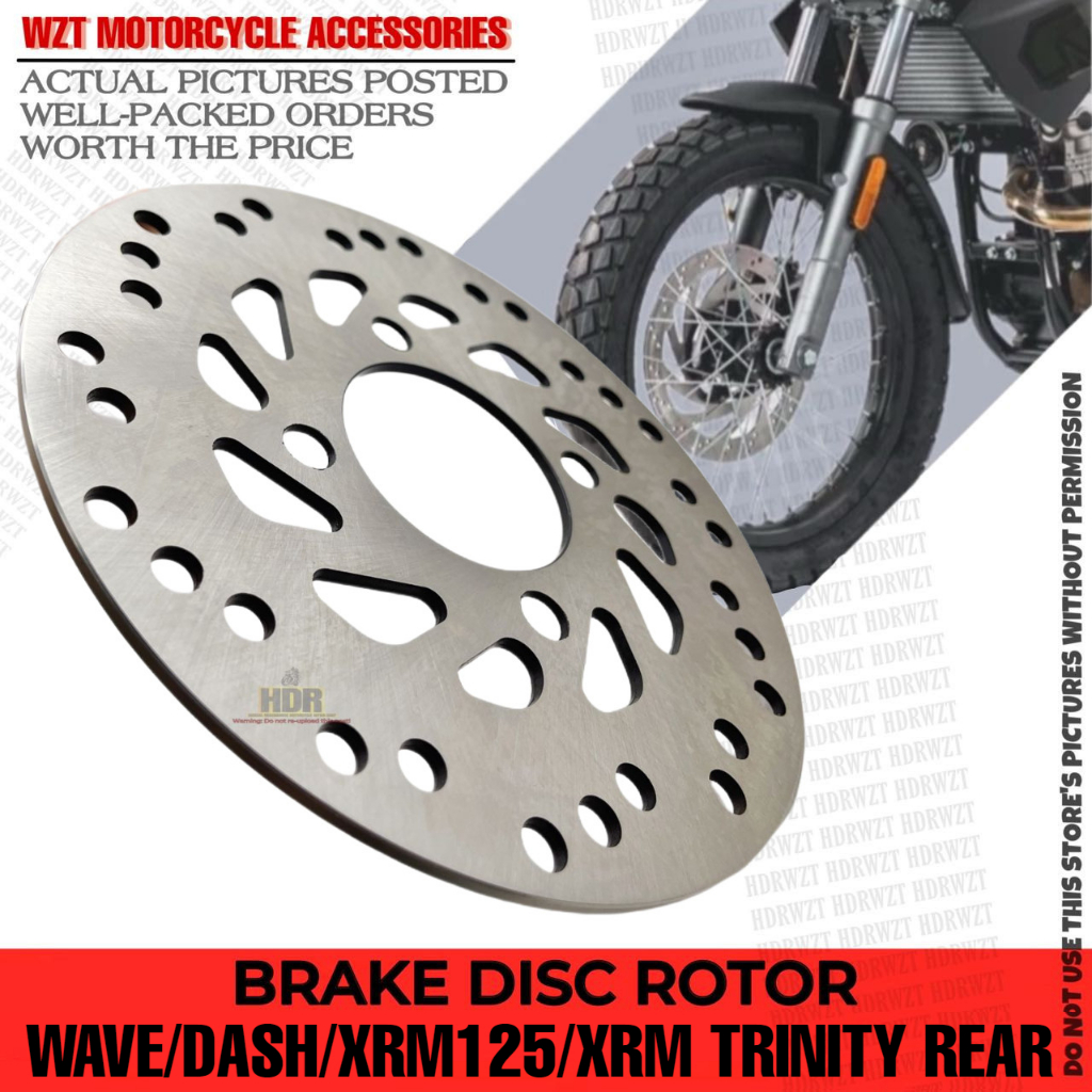 WAVE / DASH / XRM125 / TRINITY / SONIC REAR STAINLESS STEEL BRAKE ROTOR ...