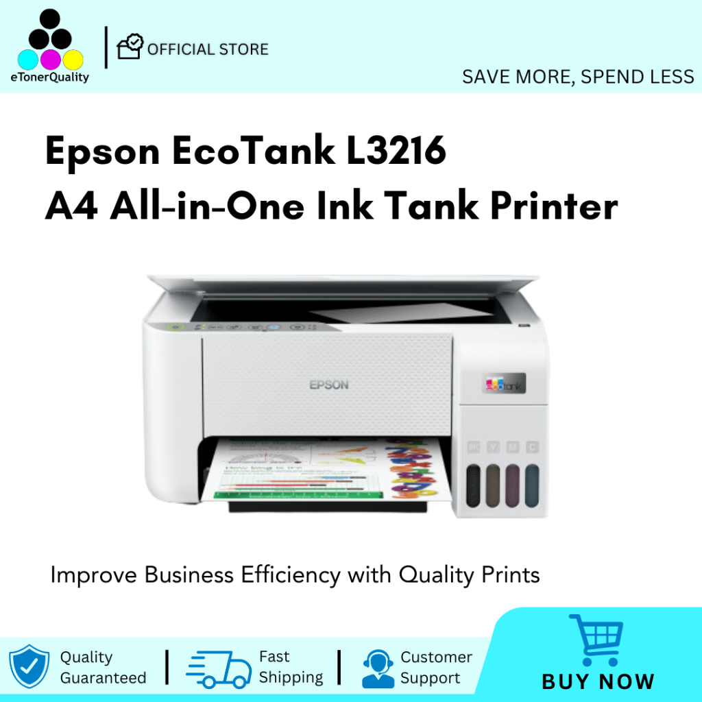 Epson EcoTank L3216 A4 All-in-One Ink Tank Printer (White version of ...