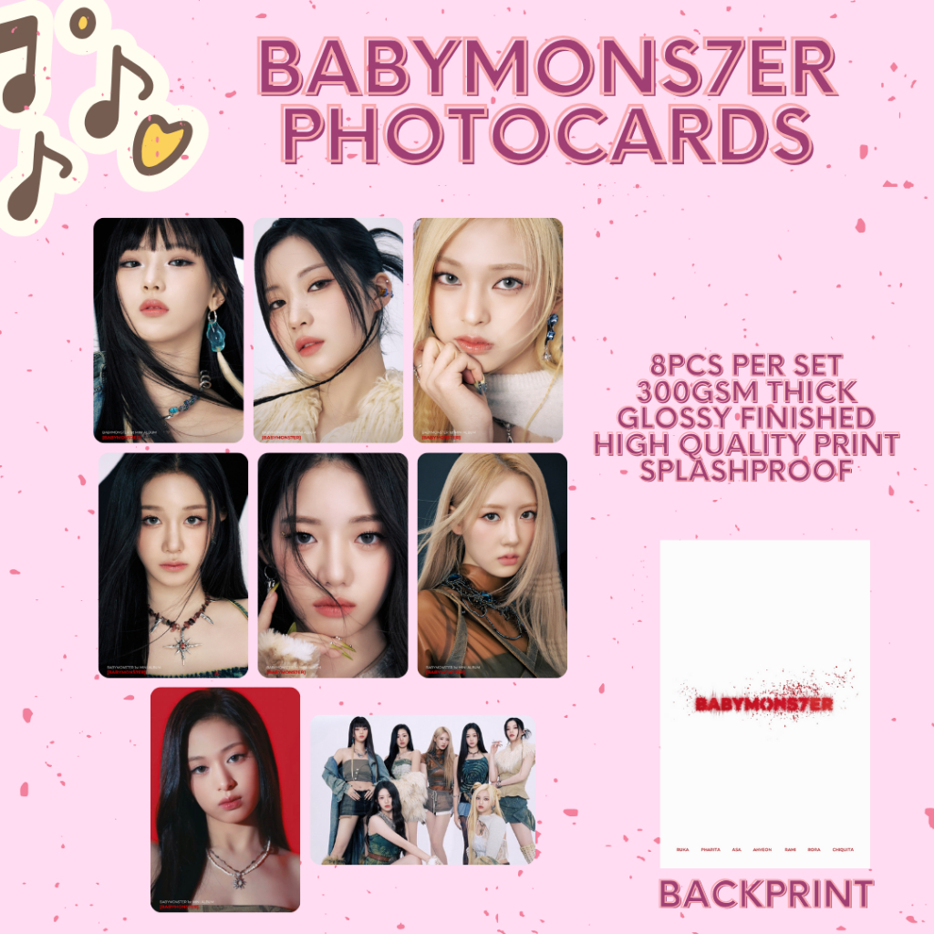 BABY MONSTER 1ST MINI ALBUM PHOTOCARDS 8PCS | Shopee Philippines