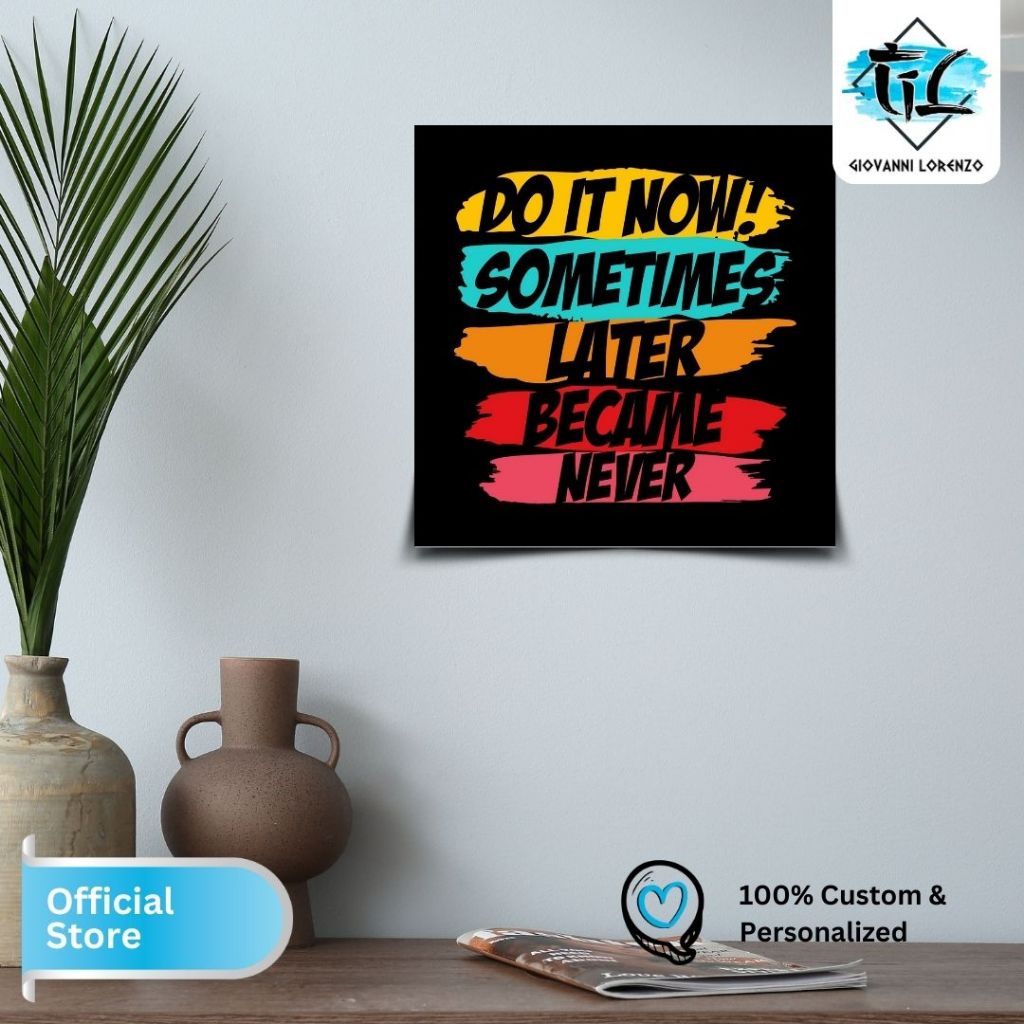 WALL DECOR MOTIVATIONAL QUOTE PHOTOTILE - SQUARE TILE - NQD1088 ...
