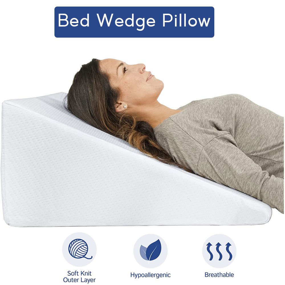 Large Wedge Bed Pillow Elevated Support Sofa Cushions Elevated ...