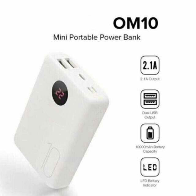 RMS OM10 Mini Portable 10000mAh Dual USB Output Lithium Polymer Battery ...