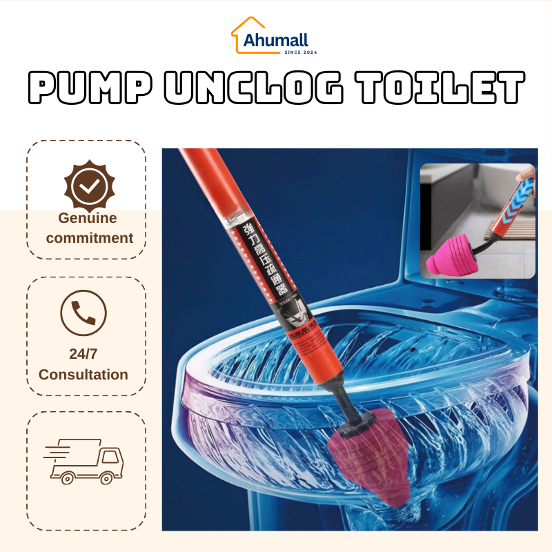 50 Times Air Pressure Toilet Plunger Pump Unclog Toilet Cleaner Drain