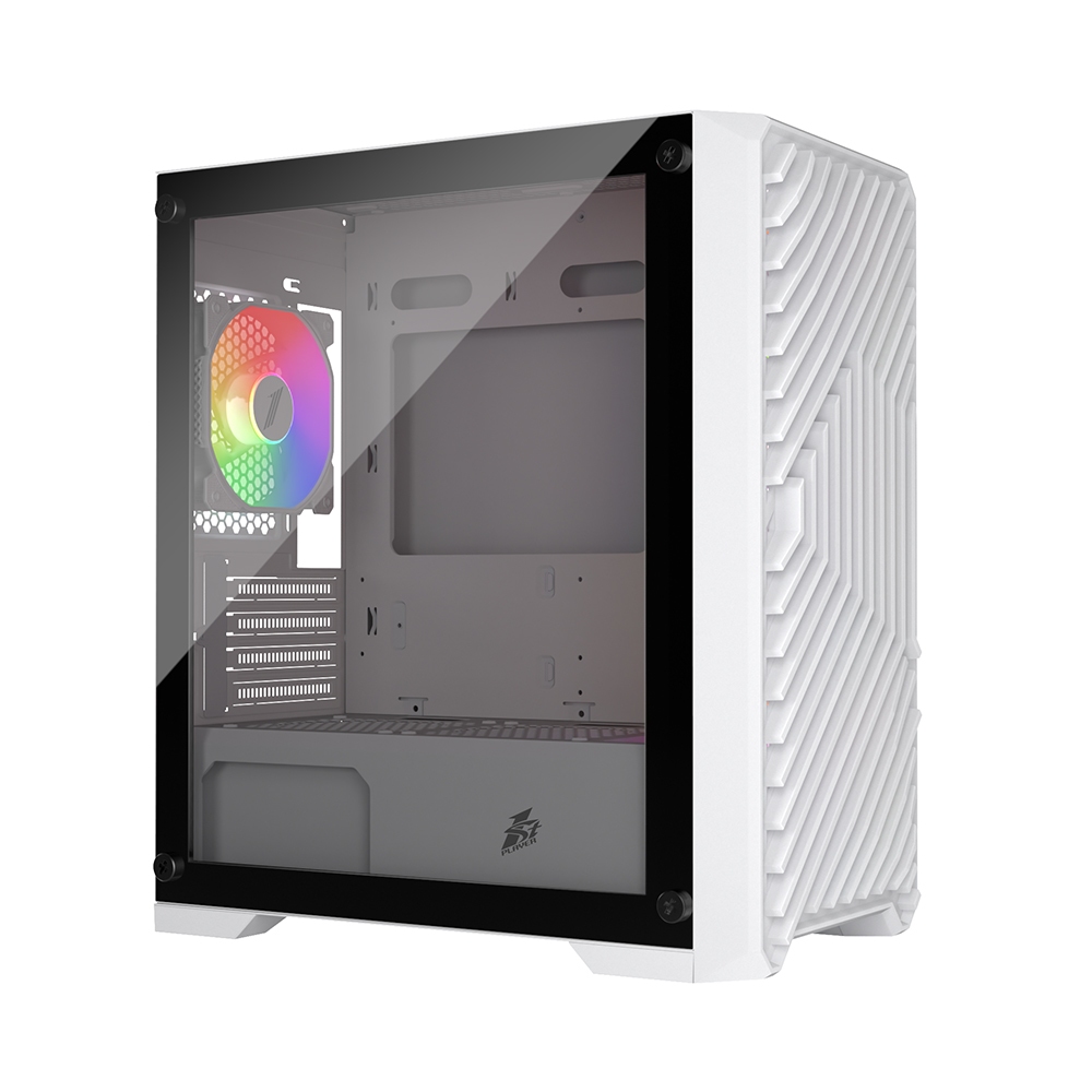 1STPLAYER TRILOBITE T5 MID-TOWER GAMING CASE W/ TG SIDE/ M-ATX (WHITE ...