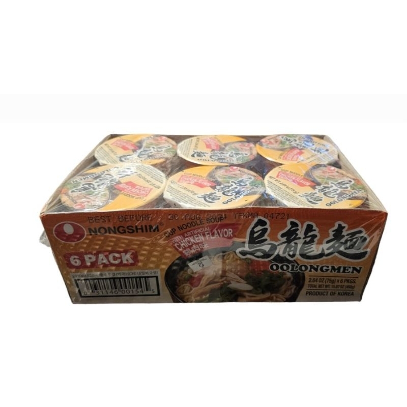 NONGSHIM OOLONGMEN CUP NOODLE SOUP CHICKEN FLAVOR 6PACK | Shopee ...