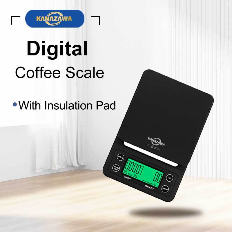 KANAZAWA Digital Coffee Scale Timeable With Insulation Pad Multiple