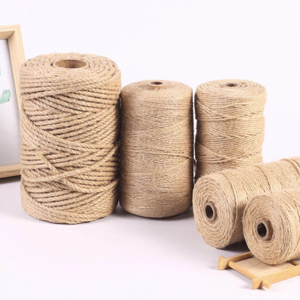 100m Handmade hemp rope making materials thin and thick decorative diy ...