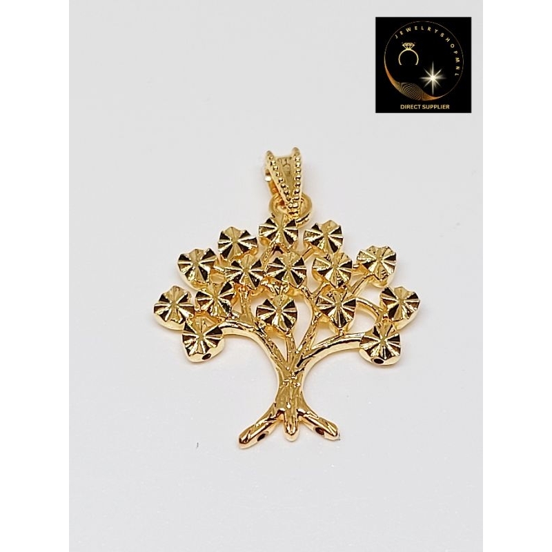 COD✅️18K SAUDI GOLD PAWNABLE MONEY TREE PENDANT AMPAW
