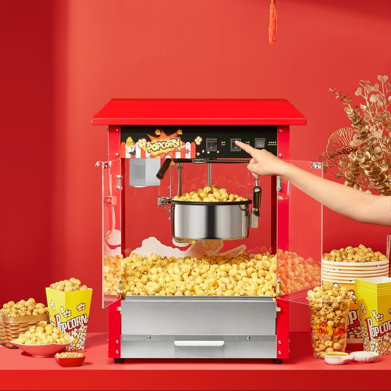 Automatic Popcorn Machine, Large Capacity, Uniform Heating | Shopee ...