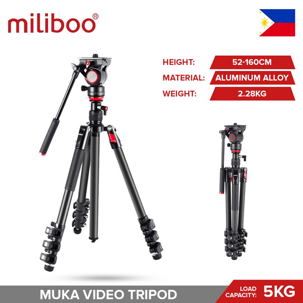 Miliboo MUKA MUKB Aluminum Alloy Carbon Fiber Travel Tripod Kit with ...