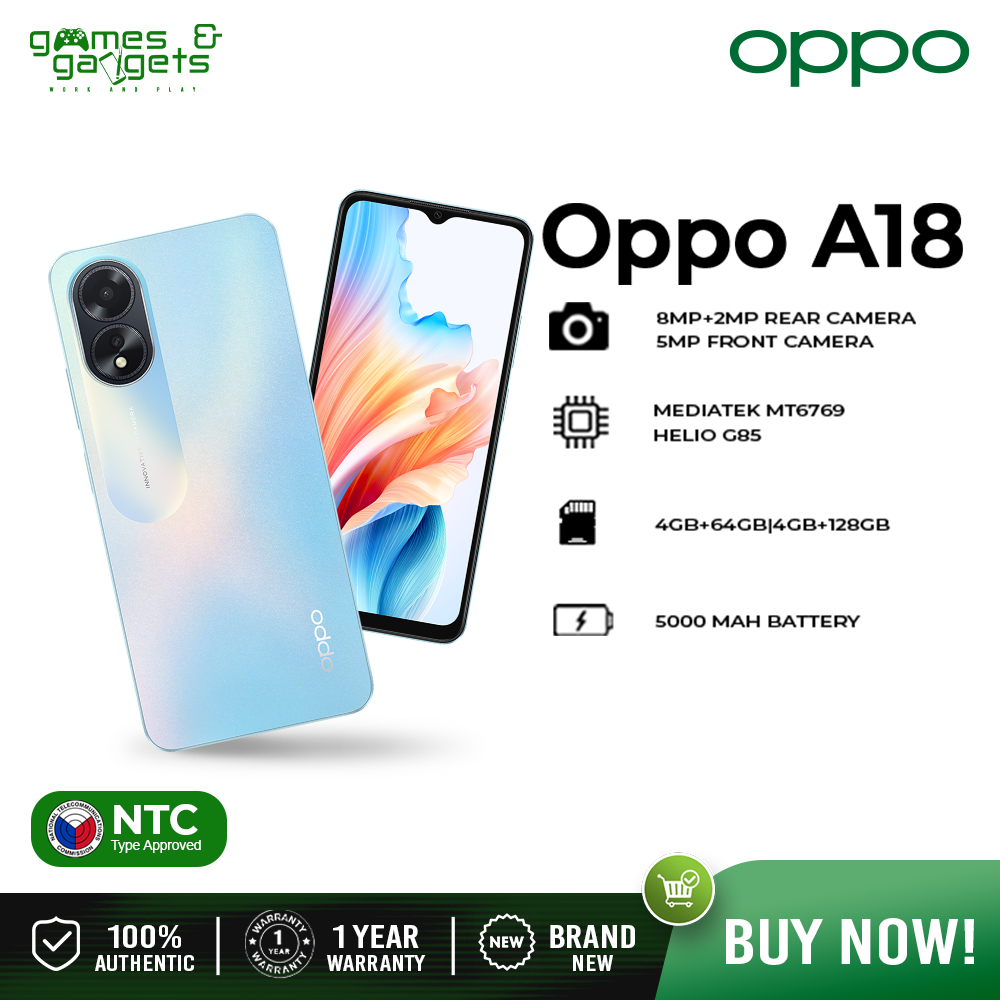 OPPO A18 CPH2591 4Gb+64Gb | 4Gb+128Gb | Shopee Philippines