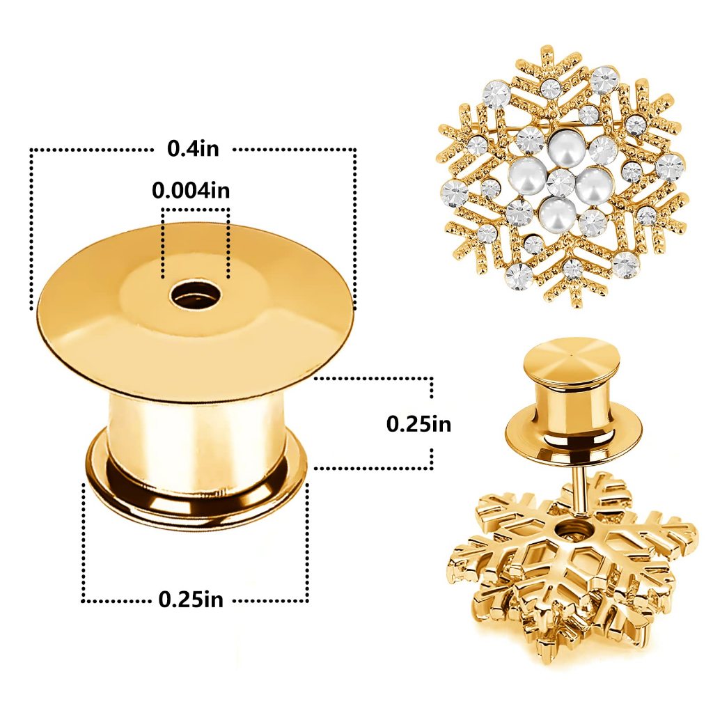 10pcs Pin Keeper Safety Brooch Lock Metal Pin Back Clasp Bulk Pin ...