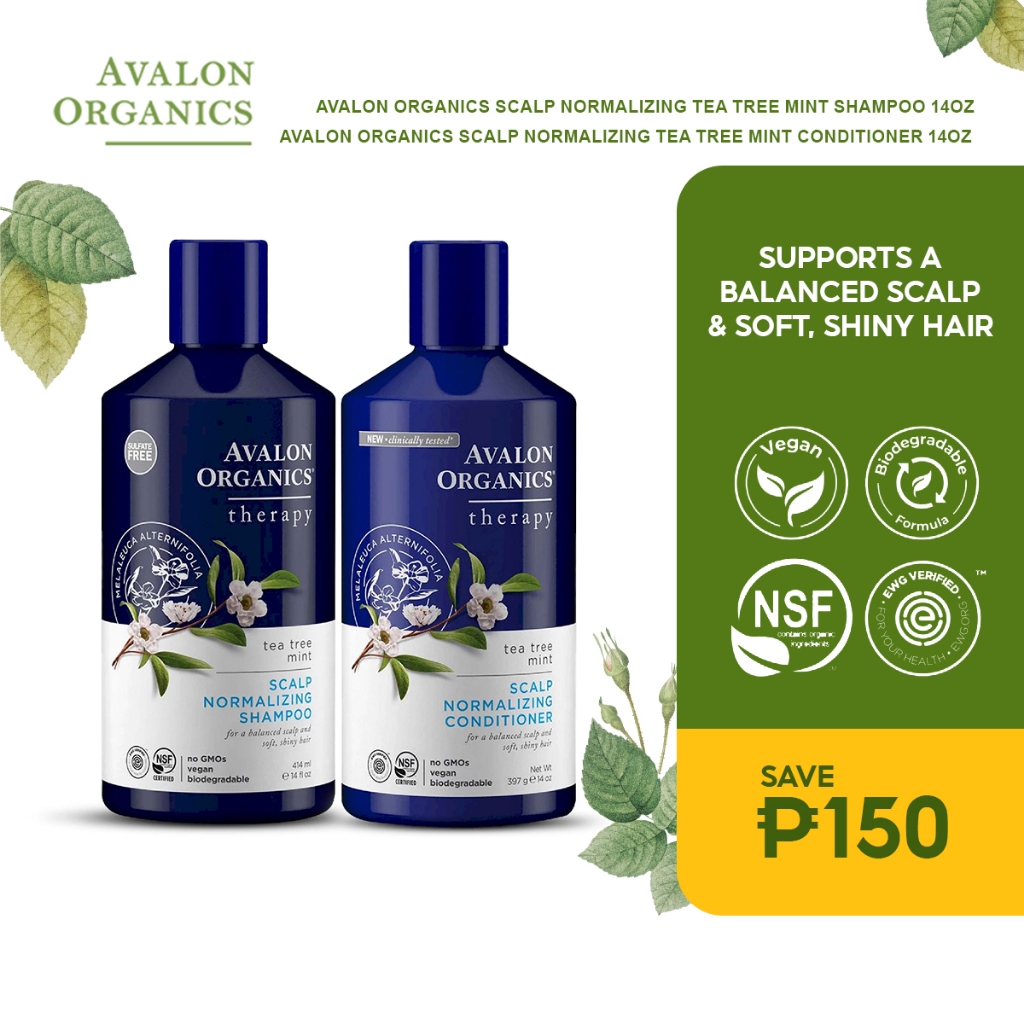 Avalon Organics Scalp Normalizing Shampoo & Conditioner Set, Moisturize