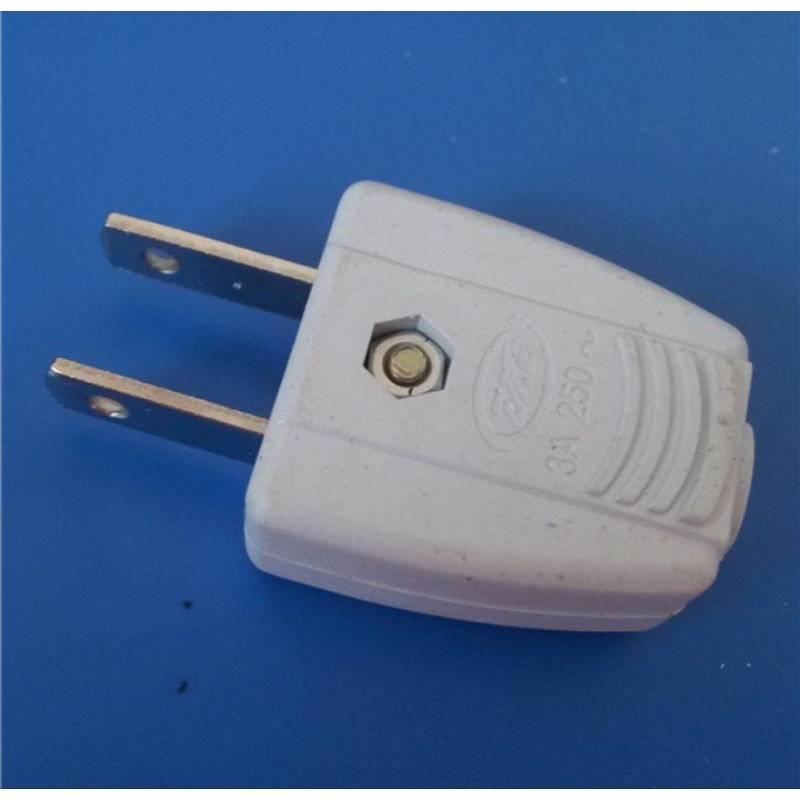 Regular Male Plug, 10A, 250V (White) | Shopee Philippines