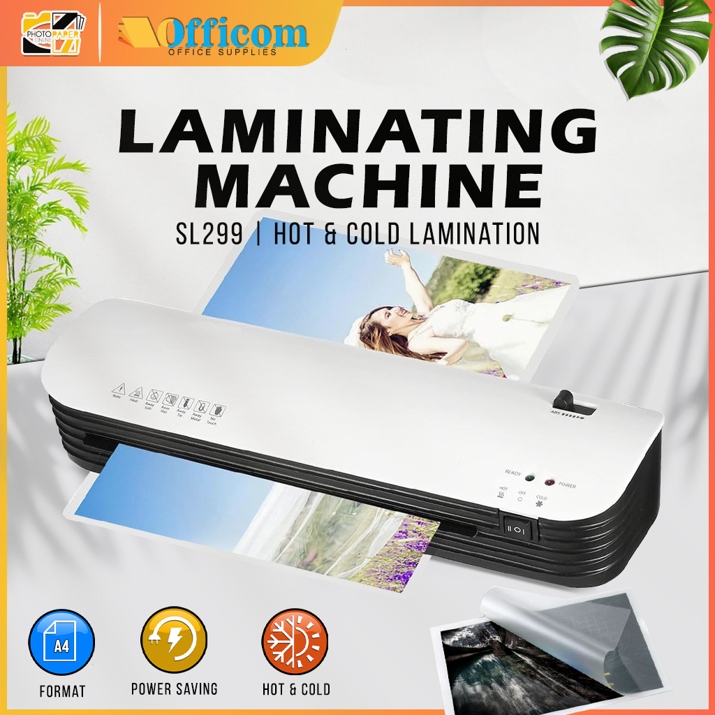 Sl299 Laminator Hot And Cold A4 With Free Laminating Film Paper