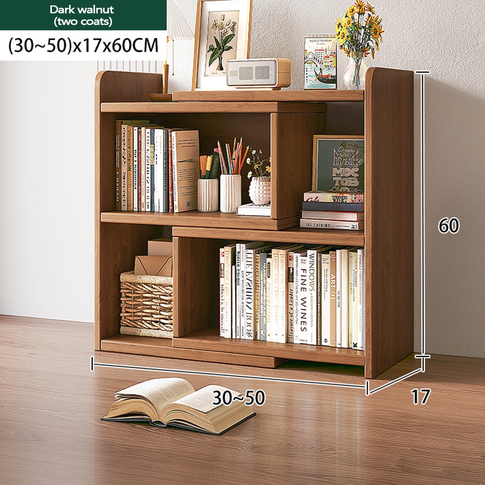 [Adjustable corner]Retractable bookcase Book Shelf Organizer Display ...