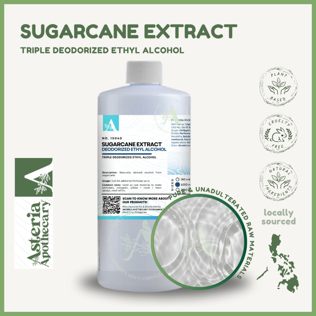 98 TRIPLE DEODORIZED ETHYL ALCOHOL SUGARCANE EXTRACT (250ml, 500ml