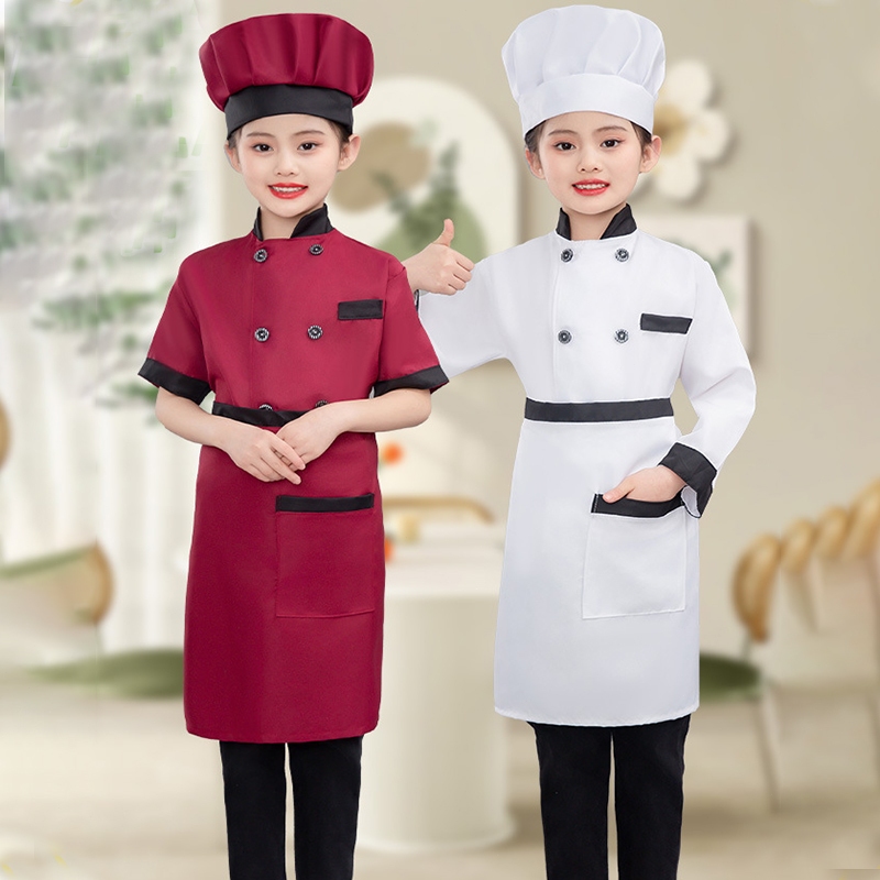 3pcs Kids Chef Costumes Set Cooking Clothing Chef Uniform Career ...