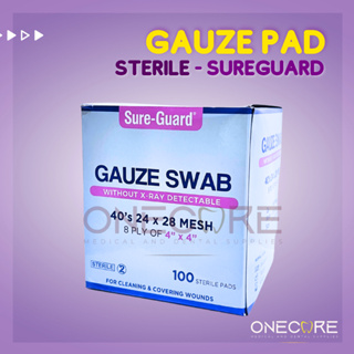 Sure-Guard Gauze Swab/ Gauze Pad ( Sterile)8ply (SOLD PER BOX) 100's ...