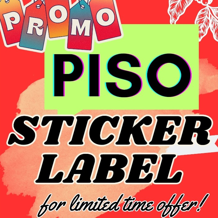 PISO PRINT LOGO LABEL STICKERS MACHINE CUT | Shopee Philippines