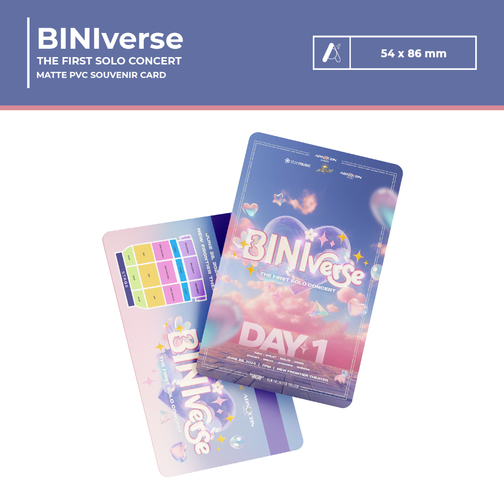 BINI BINIverse The First Solo Concert Souvenir Card | Matte PVC Card ...