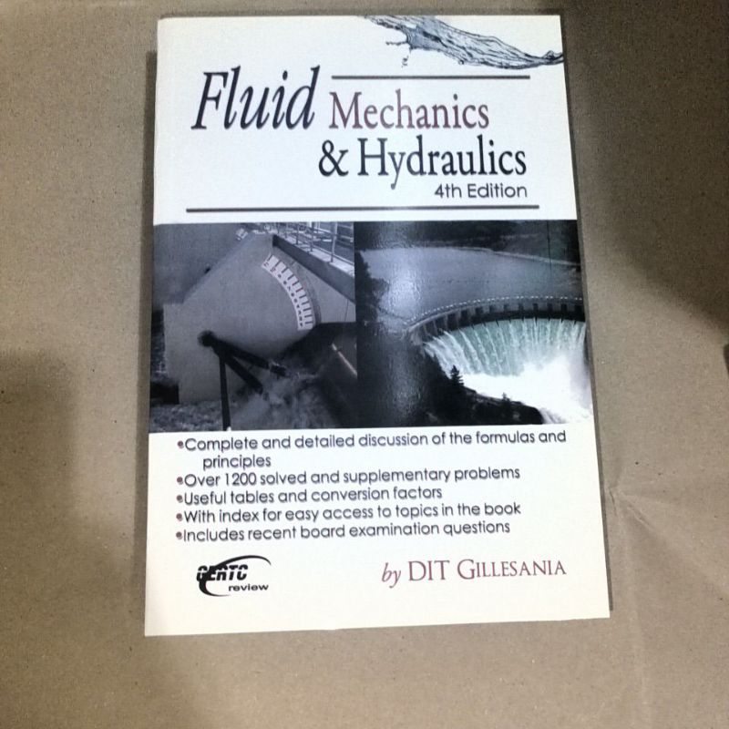 Fluid Mechanics & Hydraulics 4th Edition By DIT Gillesania Shopee